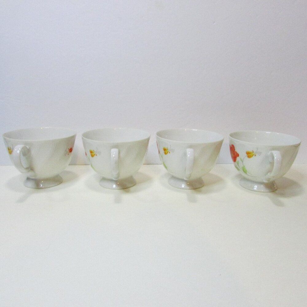 lot 4 vtg Nichinan fine porcelain tea cup and saucer Fairlady floral Japan set - Picture 6 of 10